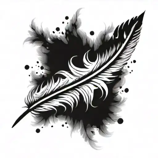 Feather Made With A Galaxy