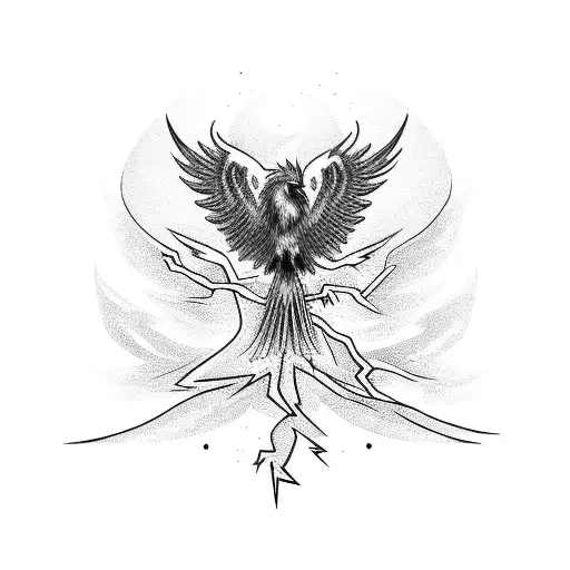 Phoenix With Lightning