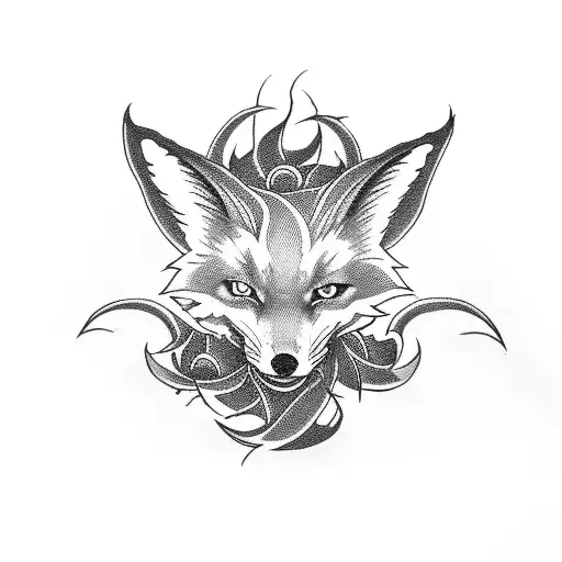 Nine Tail Fox Demon With Cross