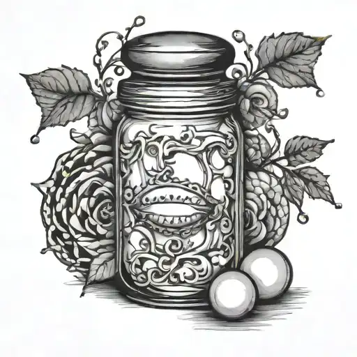 Jar With A Broken Pearl Inside