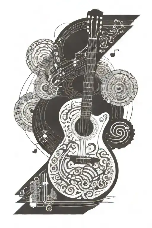 Music Guitar Note Turkish Music Notes Floating