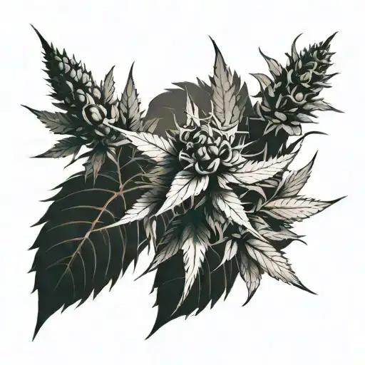 Cannabis Buds Coming From Phoenix Ashes