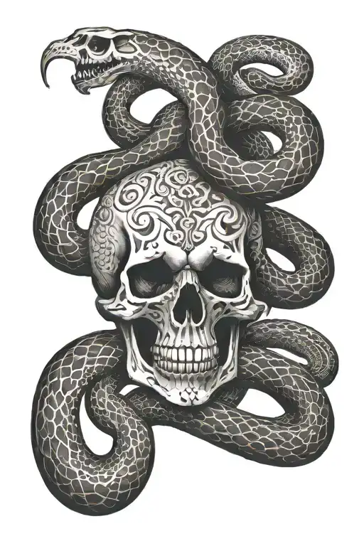 Skull And Snake