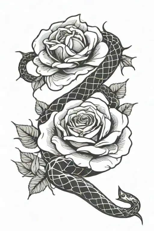 Snake And Rose