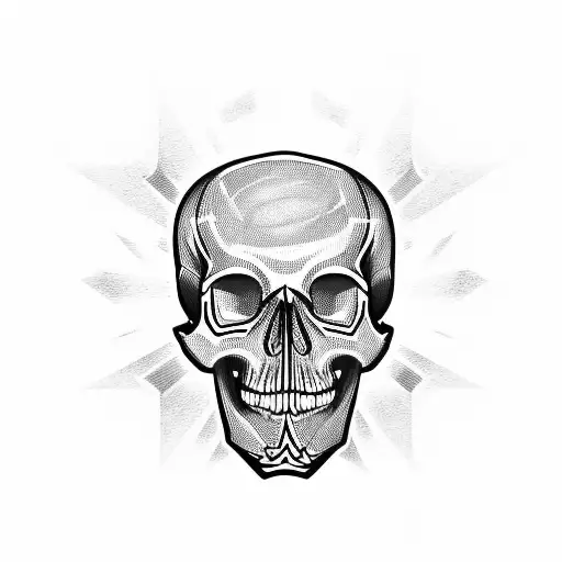 Skull With Light Coming Out