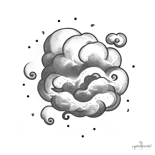 A Storm Cloud With Words Swirling Inside