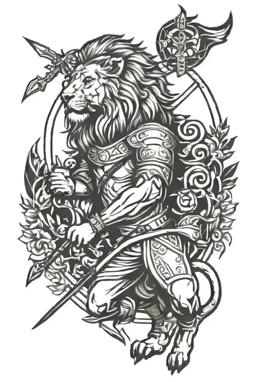Lion And A Archer