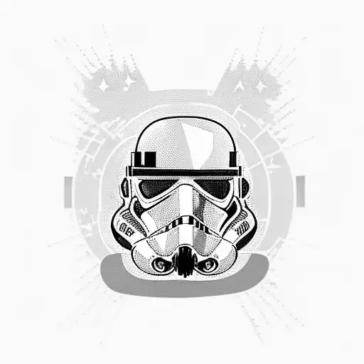 Stormtrooper With Star Destroyer In Background