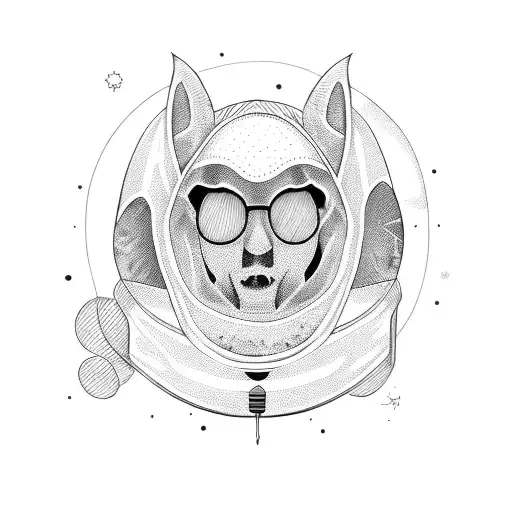 Moon With A Hood And Glasses
