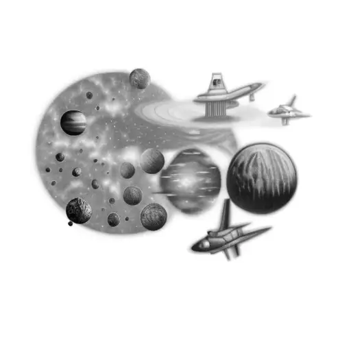 A Spacecraft On A Black Background