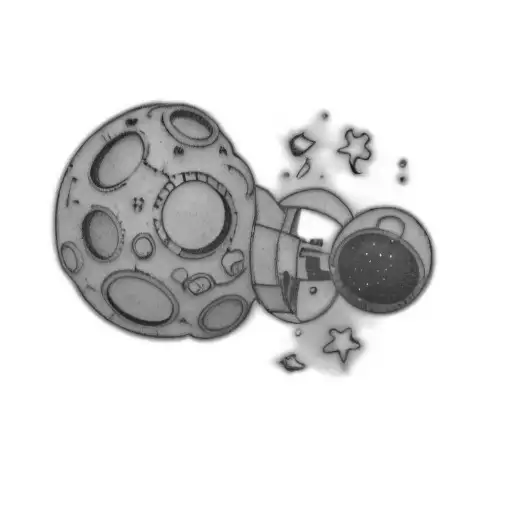 A Spacecraft On A Black Background