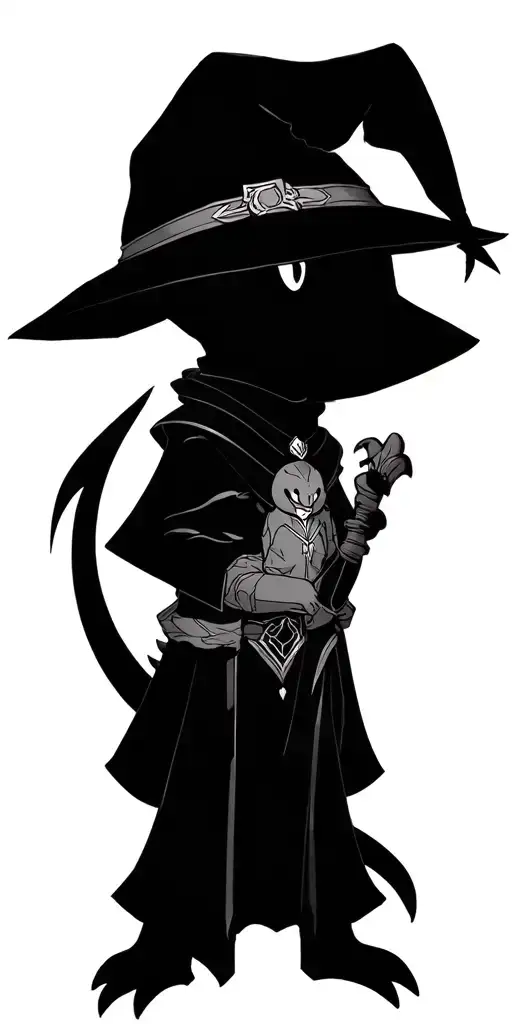 Final Fantasy 9 Pokemon Crossover Tattoo Featuring Charmander As A Black Mage