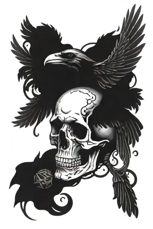 Skull And Raven
