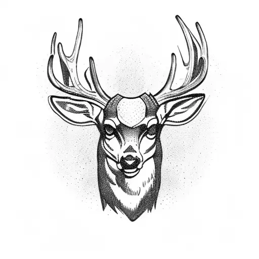 Deer With American Football Helmet