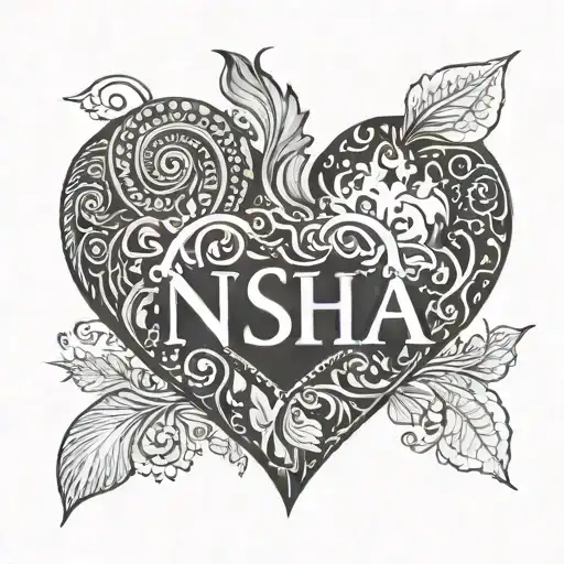 A Big Heart With The Word Nsha
