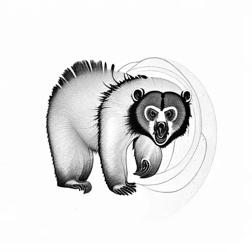 Depict The Spectacled Bear And The King Vulture Representing The Balance Of The Terrestrial And