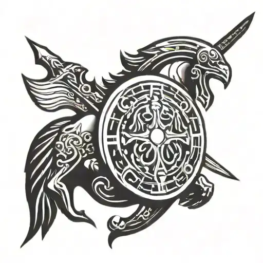 Spartan Shield And Sword