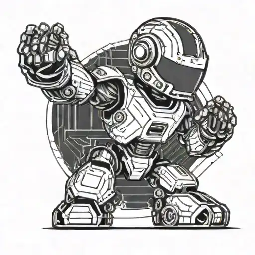 A Futuristic Robot Football Player With Circuit Patterns Incorporated Into The Design