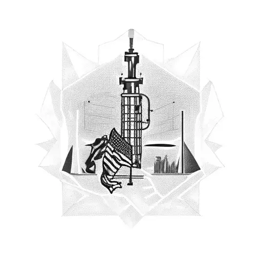 Outline Of The State Of Texas With A Pump Jack In The Middle