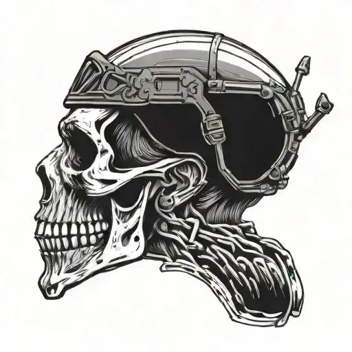 Army Man With Skull Head Emerging