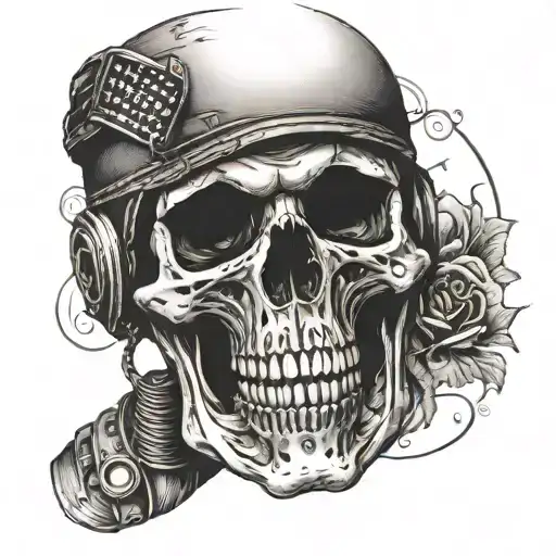 Army Man With Skull Head