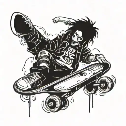 Combine A Punk Rock Music Theme With A Skateboarding Motif