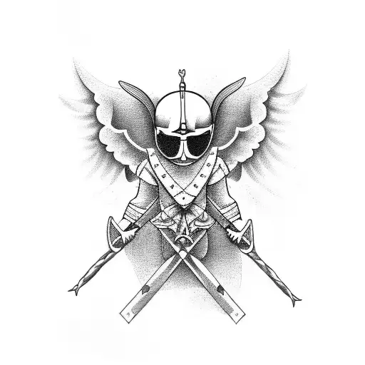 Nordic Angel Overlooking A Beach