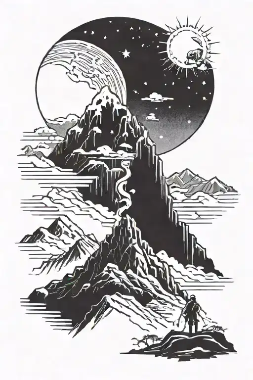 Illimani Mountain With A Cholita Trying To Get The Stars