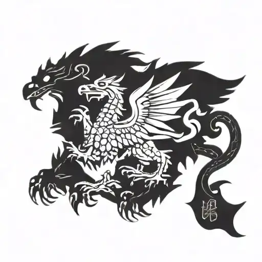 Russian Eagle Welsh Dragon Emerging