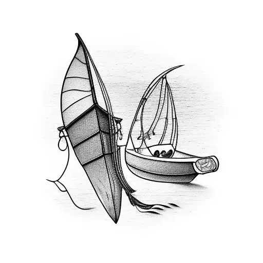 Small Fishing Boat With Fisherman