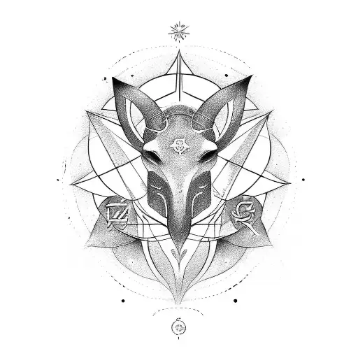 A Celestial-themed Tattoo With Your Zodiac Sign And Fashion Elements