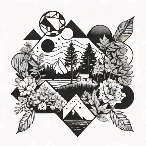 Geometric Shapes With Nature