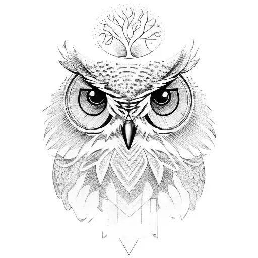 Owl And Tree North Style
