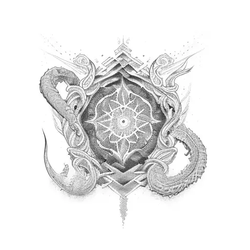 An Intricate Upper Arm Sleeve Depicting Different Swimming Strokes