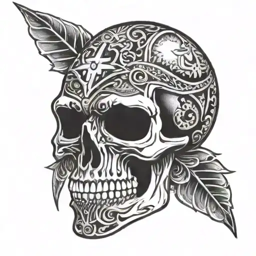 Samoan And Demon Skull