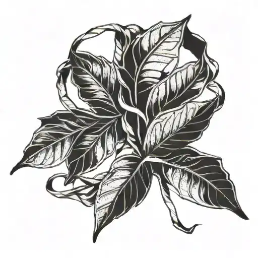 Suicide Ribbon Intertwined Gum Leaf Shaped Like