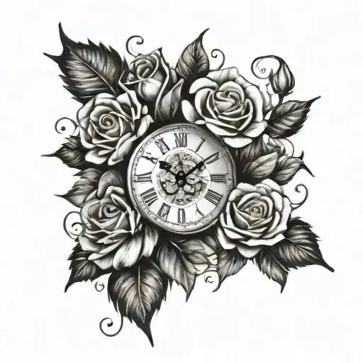 Roses Clock Face