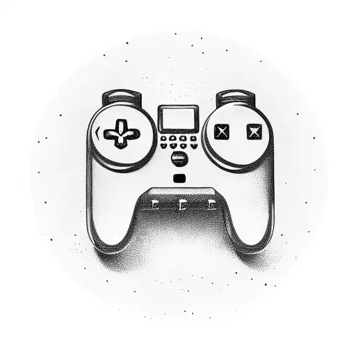 Playstation Controller Surrounded By Vibrant Gaming Icons