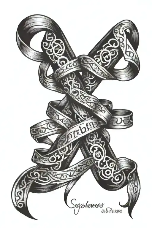 Awareness Ribbon With The Word September In It