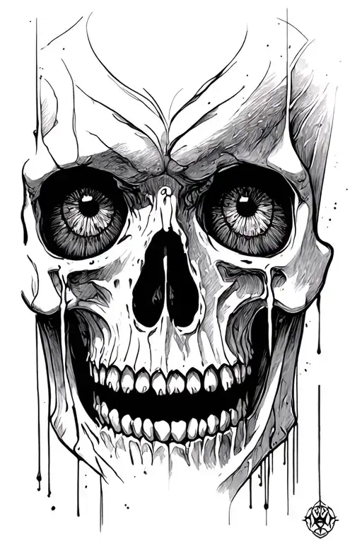 Skull Crying Eyes