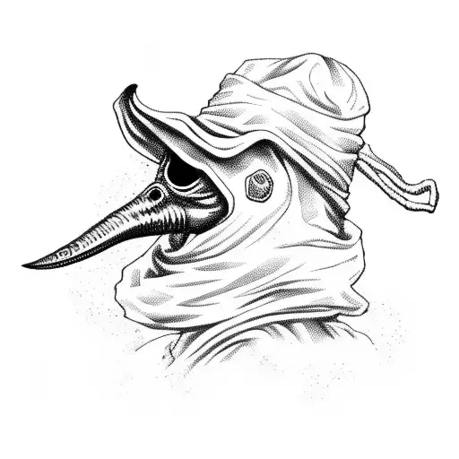 Black Plague Doctor Surrounded By Swirling Smoke