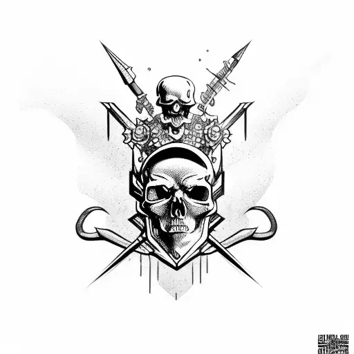 Skull Dystopian Future Background