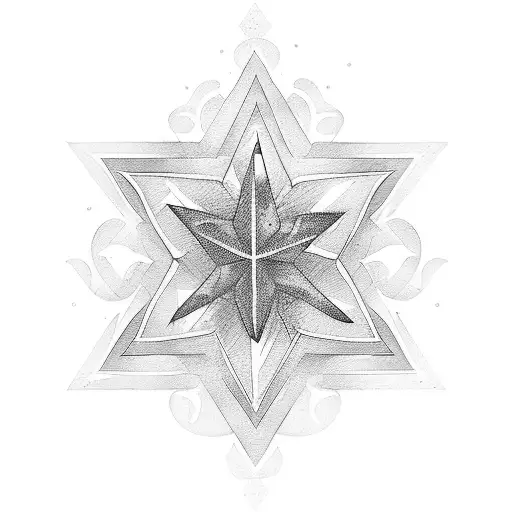 A Tattoo Of A Star On A Woman's Thigh