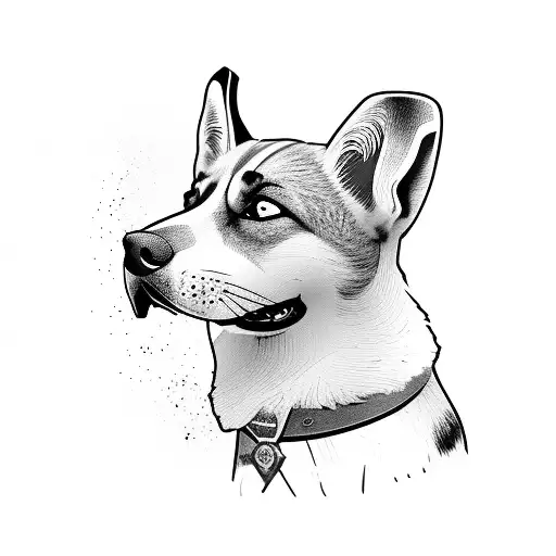 A Bust Of An English Fox Hound Kind Of Dog With Big Beagle Ears