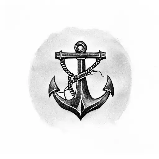 Anchor With Two Sparrows Sitting On It