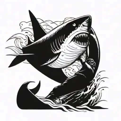 Shark Attack Surfer Getting