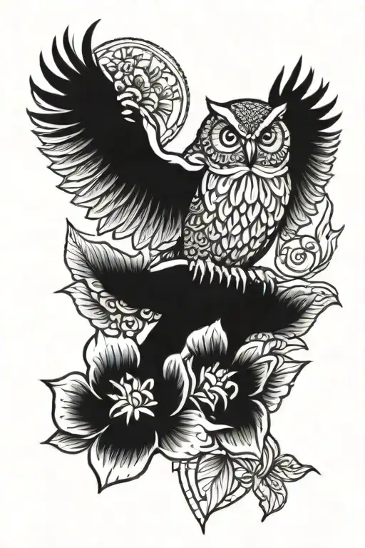 Owl And Lotus