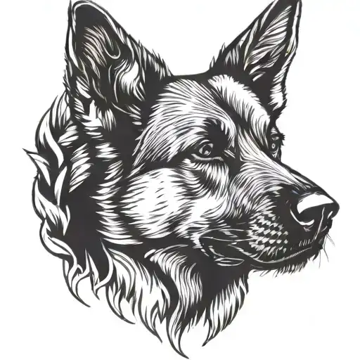 German Shepherd And Paw