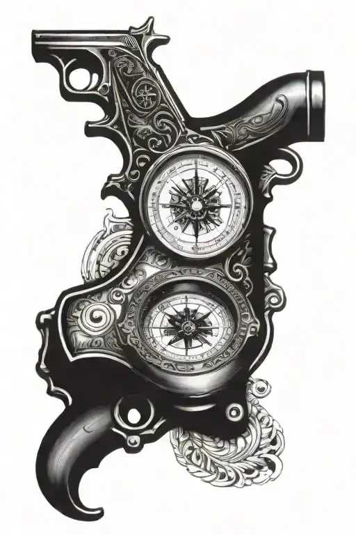 Compass Hundred Dollar Bill Ak-47 Bullet Arm Sleeve