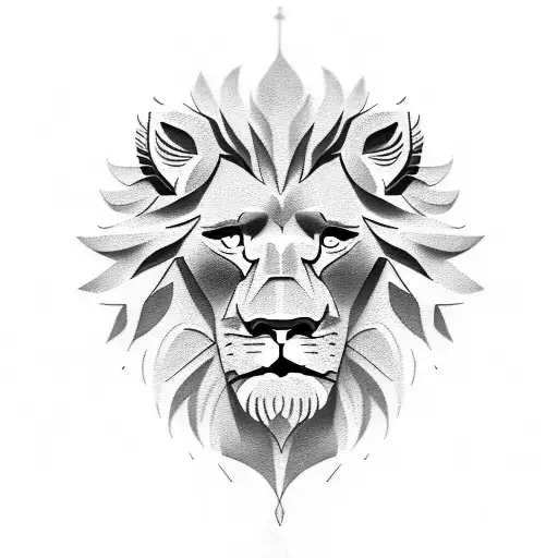 Lions Face Statue Style Roman